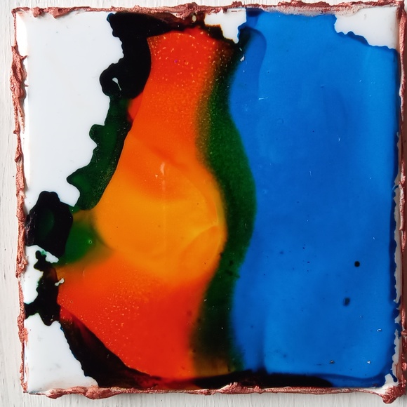 6 Painted coasters - Picture 2 of 9